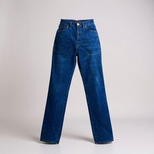 Vintage High-Rise Straight-Leg Jeans in Deep Blue